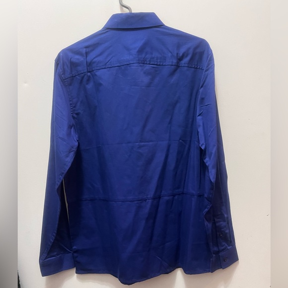 Royal blue long sleeve button down dress shirt - Picture 5 of 9